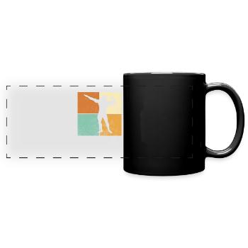 Bodybuilding - Panorama-Tasse farbig - Schwarz - Vorne
