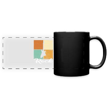 Rock - Panorama-Tasse farbig - Schwarz - Vorne