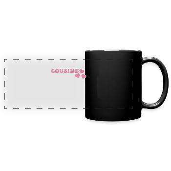 Cousine - Panorama-Tasse farbig - Schwarz - Vorne