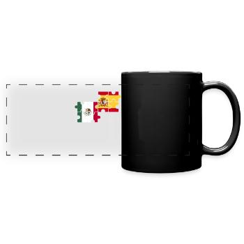Mexico Spain Flag Spanish Mexicans - Full Colour Panoramic Mug - black - Front
