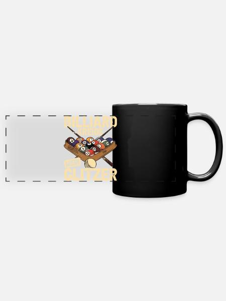 Billiard Billiardtisch Billiardkugel - Panorama-Tasse farbig - Schwarz