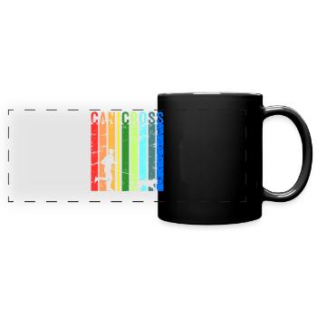 Canicross Herren Hundelauf Hundesport Idee - Panorama-Tasse farbig - Schwarz - Vorne