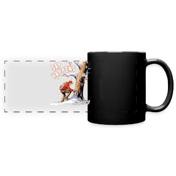 Sap happens - maple tree, the sugar and - Full Colour Panoramic Mug - black - Front
