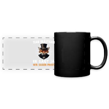 Junggesellenabschied Bräutigam Hochzeit Fuchs - Panorama-Tasse farbig - Schwarz - Vorne