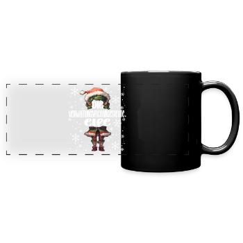 Weihnachtsoutfit - Panorama-Tasse farbig - Schwarz - Vorne