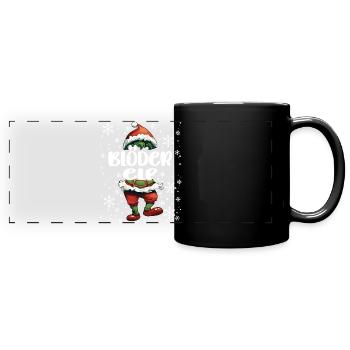 Weihnachtsoutfit Blöder Elf - Panorama-Tasse farbig - Schwarz - Vorne