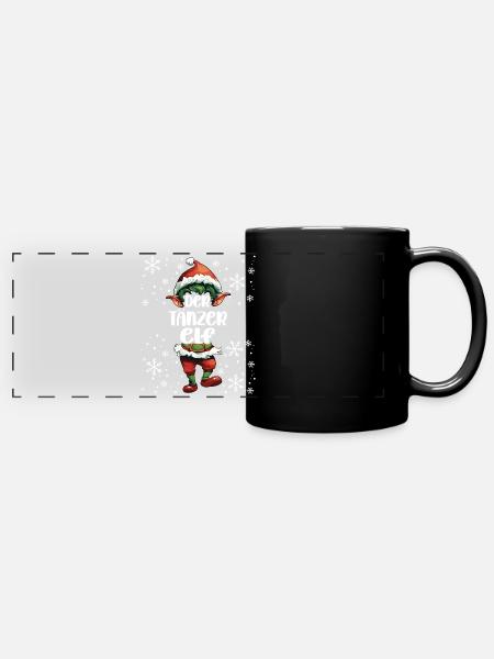 Weihnachtsoutfit Tänzer Wichtel - Panorama-Tasse farbig - Schwarz