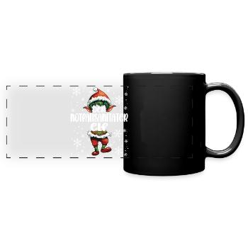 Weihnachtsoutfit Notfallsanitäter - Panorama-Tasse farbig - Schwarz - Vorne