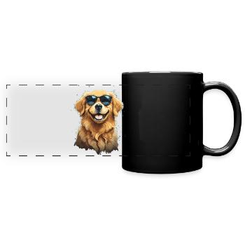 Golden Retriever Coolness and Style Sunglasses - Full Colour Panoramic Mug - black - Front
