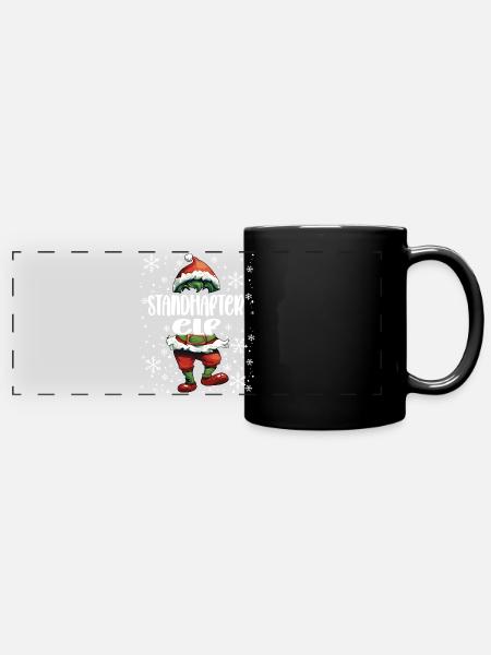 Weihnachtsoutfit Standhafter Elf - Panorama-Tasse farbig - Schwarz