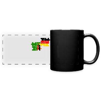 Zambie Allemagne Drapeau Allemagne Zambier - Mug panoramique uni - noir - Devant