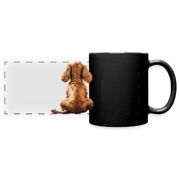 Cocker Épagneul - Mug panoramique uni - noir - Devant