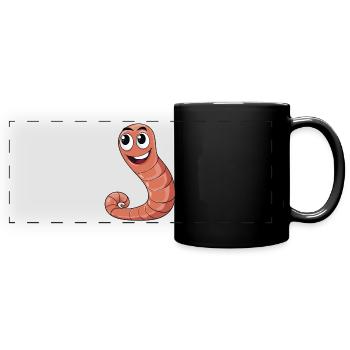 Ver de terre - Cultivateurs de vers - Compétences de ferme de vers - Mug panoramique uni - noir - Devant
