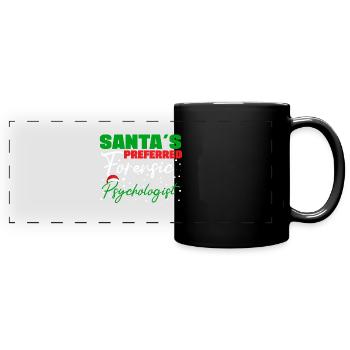 Psychologue médico-légal Le médecin légiste préféré du Père Noël - Mug panoramique uni - noir - Devant