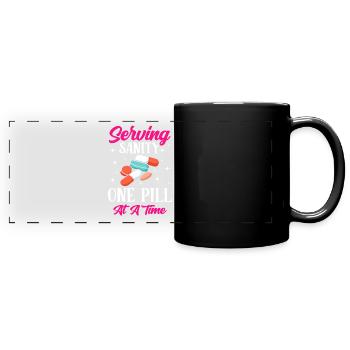 Drôle Psychiatrique - Mug panoramique uni - noir - Devant