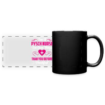 Psychiatrische Krankenpflegepsychiatrische - Panorama-Tasse farbig - Schwarz - Vorne