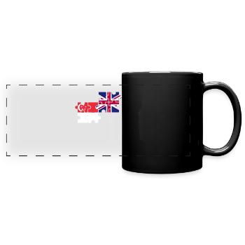 Singapur UK Flagge Britisch Singapurisch - Panorama-Tasse farbig - Schwarz - Vorne