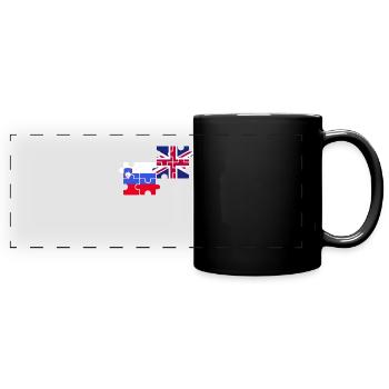 Slowenien UK Flagge Britisch Slowenisch - Panorama-Tasse farbig - Schwarz - Vorne