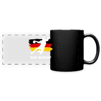 Handball Team Germany - Full Colour Panoramic Mug - black - Front