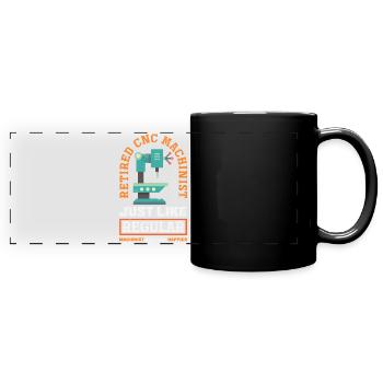 Lustiger Cnc-maschinist - Panorama-Tasse farbig - Schwarz - Vorne