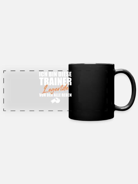 Trainer Legende von der alle reden Fußballtrainer - Panorama-Tasse farbig - Schwarz
