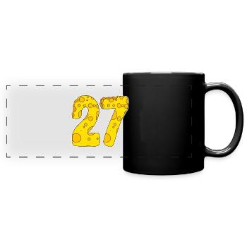 27 ans Lustig Käse - Mug panoramique uni - noir - Devant