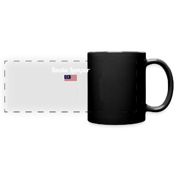 Kuala Lumpur, Malaysia, Malaysian flag, Malaysian - Full Colour Panoramic Mug - black - Front