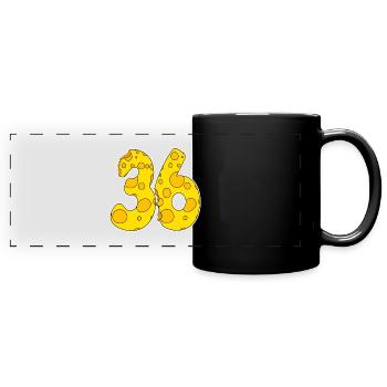 36 ans Lustig Käse - Mug panoramique uni - noir - Devant