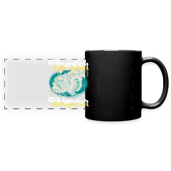 Effrayant, Mer profonde, Vipère, Pêcheur, Biologiste marin - Mug panoramique uni - noir - Devant