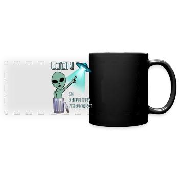 Watch UFO - Full Colour Panoramic Mug - black - Front
