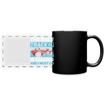 Simulator Cockpit Esports Sim Racing - Full Colour Panoramic Mug - black - Front