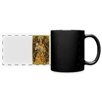 Easter Eostre Pagan Spring - Full Colour Panoramic Mug - black - Front