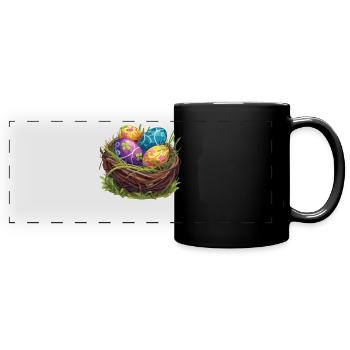 Easter Eostre Pagan Spring - Full Colour Panoramic Mug - black - Front