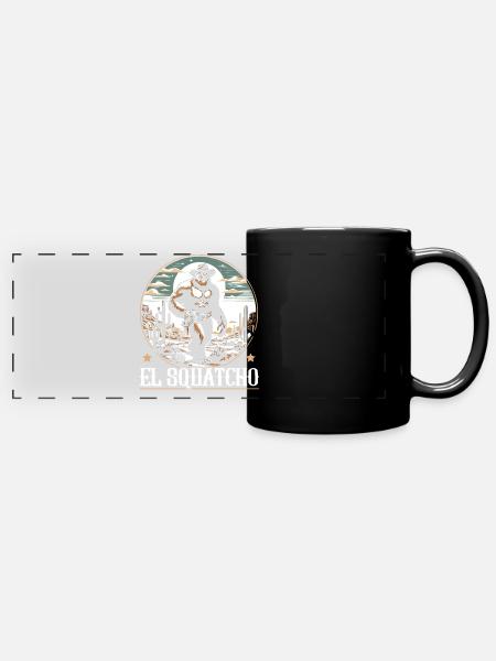 Western Bigfoot Lover Sasquatch Yeti - Panorama-Tasse farbig - Schwarz
