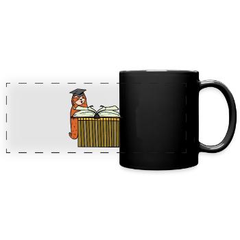 Sloth Student Study Book Student School - Full Colour Panoramic Mug - black - Front
