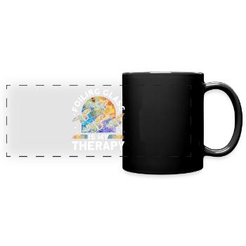 Drôle de vitrail - Mug panoramique uni - noir - Devant