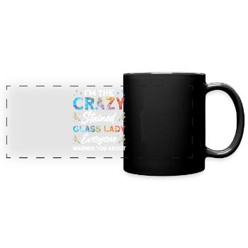 Drôle de vitrail - Mug panoramique uni - noir - Devant