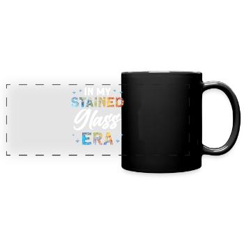 Drôle de vitrail - Mug panoramique uni - noir - Devant