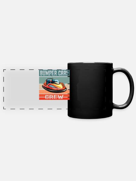 Freizeitpark Kirmes Rummel Autoscooter - Panorama-Tasse farbig - Schwarz