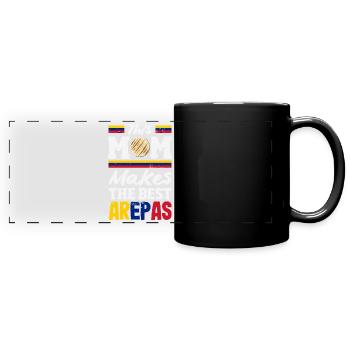 Arepas Kolumbianisch Venezoela Essen - Panorama-Tasse farbig - Schwarz - Vorne