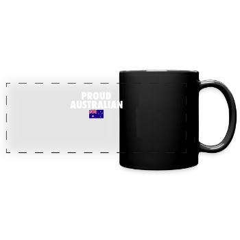 Fier drapeau australien australien - Mug panoramique uni - noir - Devant