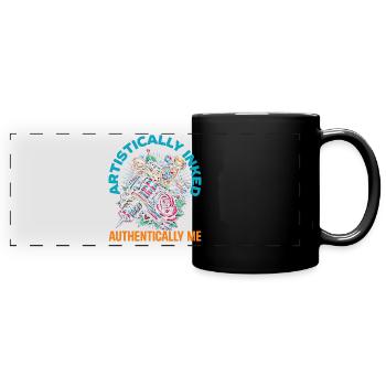 Tattoo-künstler Tätowiert, Ich Liebe Tattoos Mit - Panorama-Tasse farbig - Schwarz - Vorne