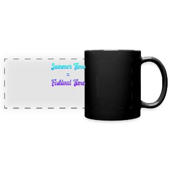 Sommer Festival - Panorama-Tasse farbig - Schwarz - Vorne