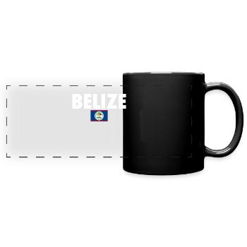 Belize Belizische Flagge Belizer - Panorama-Tasse farbig - Schwarz - Vorne