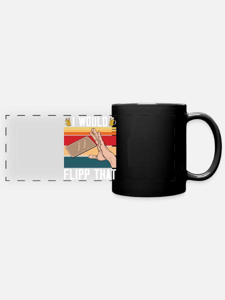 Bierdeckel Umdrehen Spiel - Panorama-Tasse farbig - Schwarz
