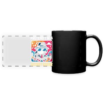 Geheimagent Detektiv Undercover Geschenk - Panorama-Tasse farbig - Schwarz - Vorne