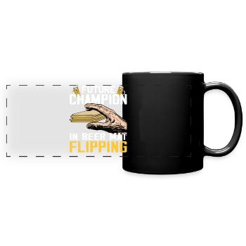 Bierdeckel Umdrehen Spiel Bier - Panorama-Tasse farbig - Schwarz - Vorne