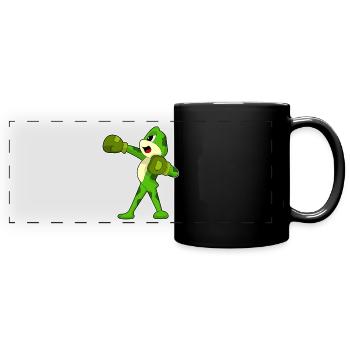 Frosch Boxer Boxhandschuhe Boxen - Panorama-Tasse farbig - Schwarz - Vorne