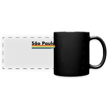 São Paulo, Brazil, Brazil, Retro, Brazilian - Full Colour Panoramic Mug - black - Front