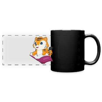 Tiger Book - Full Colour Panoramic Mug - black - Front